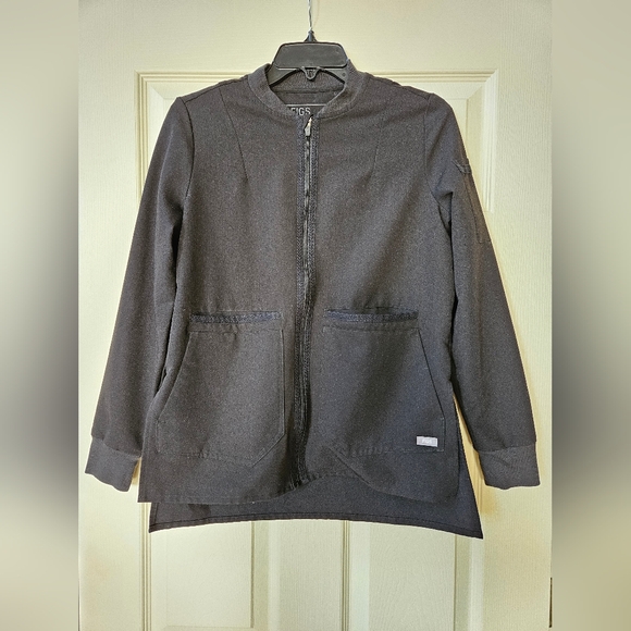 FIGS Bellery Scrub Jacket Black Size XS Extra Small - Picture 1 of 10